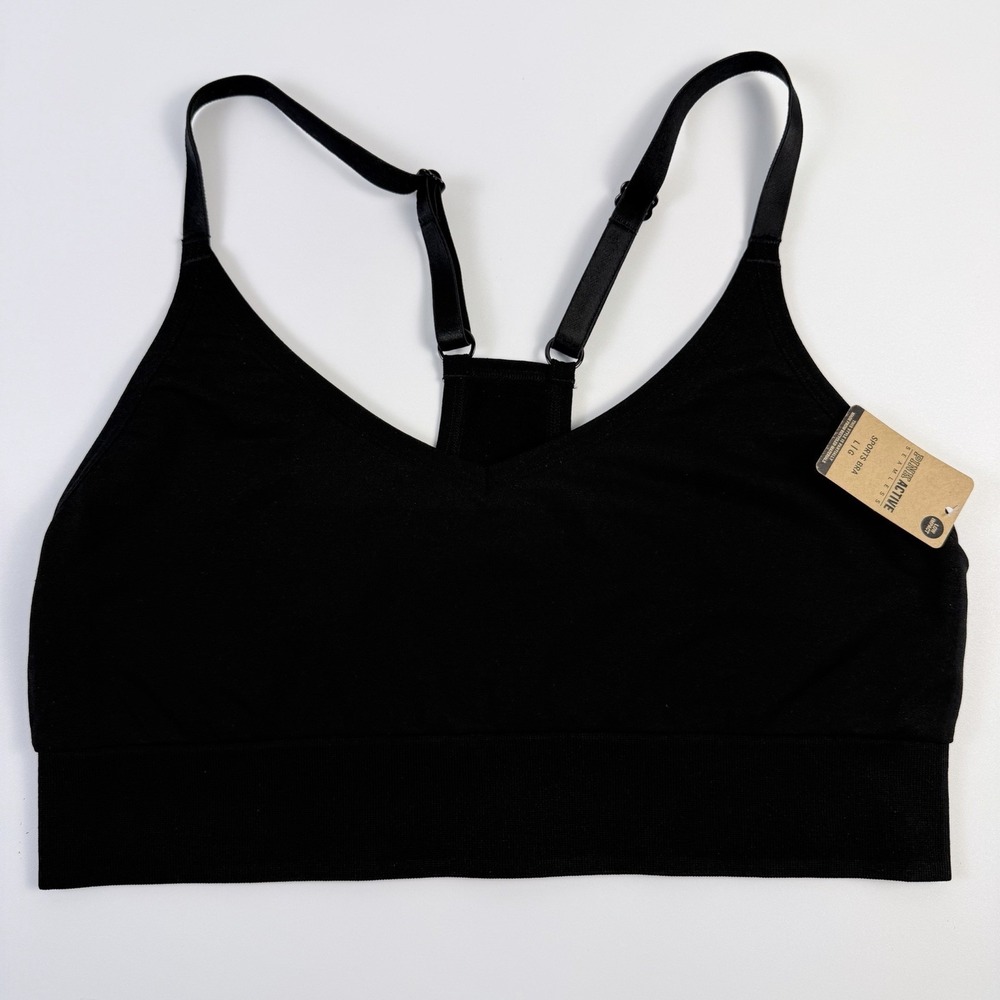 Lot of 3 Victoria's Secret PINK Soft Seamless Sports Bra Black-White-Pink L NWT - Picture 6 of 7